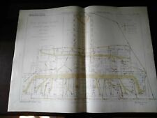 Disegno Tecnico su Carta Telata 1881 Scuola di Chimica Geneve Sotterraneo