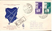 fdc Venetia Trieste: INIZIO SERVIZIO TV 1954 raccomandata ESTERA
