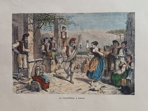 Stampa antica tarantella a - antica,