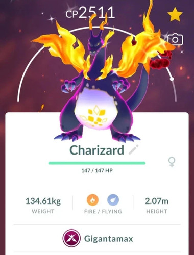 Shiny gigantamax charizard - gigantamax,