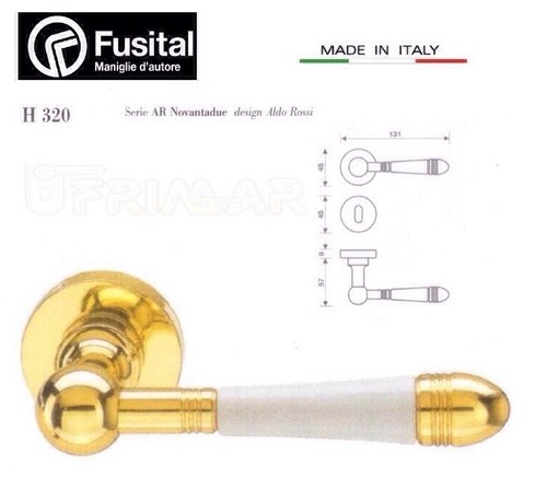 Maniglia fusital h320 - r8, oro