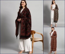 5 PC Lotto Donna & Uomo Cashmere Oversize Spesso Coperta Morbida Lana Stola Leaf