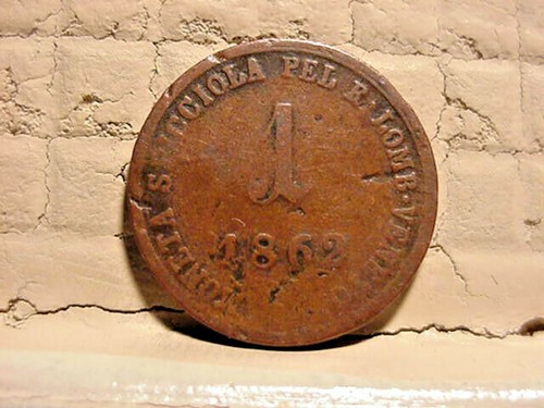 1862 italia moneta - italia,