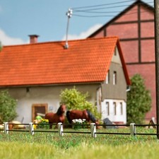 Busch 1123 - 1/87 / H0 Recinzione Con Pali Di Cemento - Nuovo