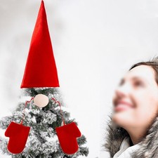 Cappello Babbo Natale Albero con Guanti e Naso per Vacanze Invernali Decorazione