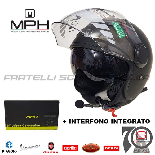 Casco demi jet moto mph - jet, new