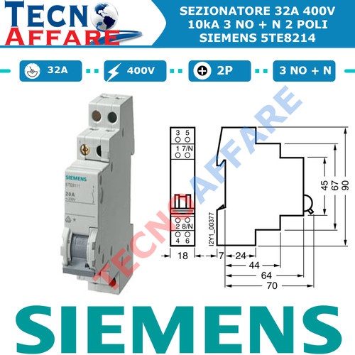 Sezionatore interruttore 32a - sezionatore,