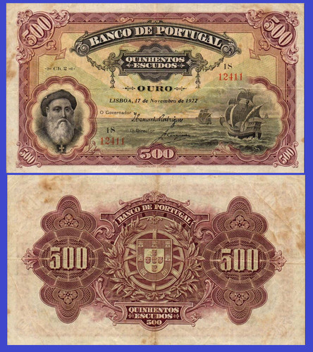 Portogallo 500 scudi 1922 - ,