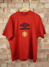 Maglia calcio vintage Manchester United 1996-1997 uomo XL Umbro allenamento anni 90