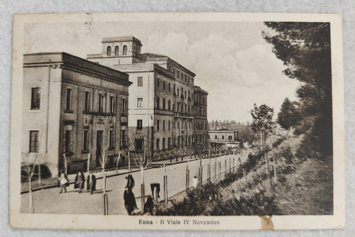 Cartolina enna viale - enna,