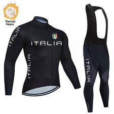 Tuta da Ciclismo ITALIA Completo Invernale Termico Da Ciclista Bici MTB Divisa