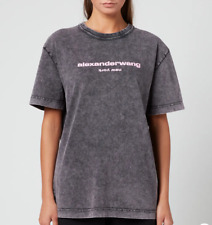 Alexander Wang Acid Washed T-Shirt With Puff Print M