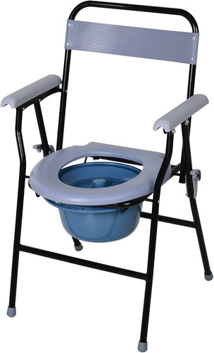 Sedia pieghevole con vaso - wc,