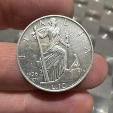 10 LIRE 1936 IMPERO VITTORIO