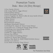 Rap/Hip-Hop.. White CD. Drake - More Life [Dirty Mixtape]
