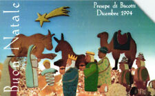 *G 379 C&C 2413 SCHEDA TELEFONICA USATA PRESEPE BISCOTTI