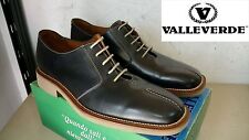 Valleverde Francesina Derby Lacci Scarpa Uomo Pelle Col. Nero ITALY N°45 Nuovo