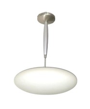 Lampadario moderno in vetro bianco 1 luce Vintage Tipo Murano Metallo Grigio