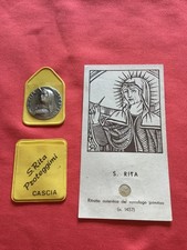 Antica reliquia di Santa Rita dal suo giardino + Protezione Santa Rita 1930 Italia