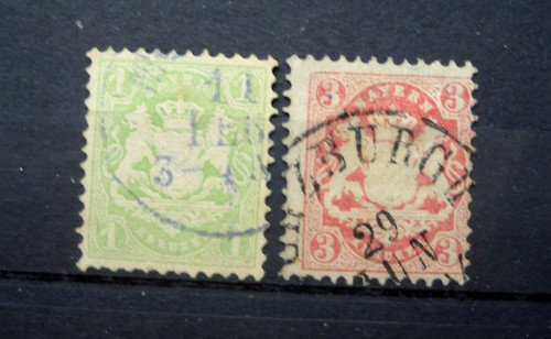 Francobolli baviera 1870 - francobolli,
