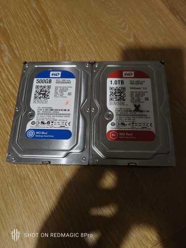 Hdd rosso 1tb 500gb blu - wd,