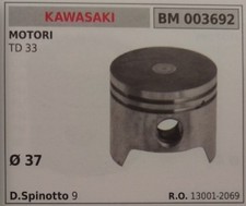 130012069 PISTONE COMPLETO DECESPUGLIATORE MOTORE KAWASAKI TD 33 Ø 37