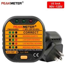 PEAKMETER Presa Elettrica Automatica Tester Rilevatore di Tensione Spina UK/EU 