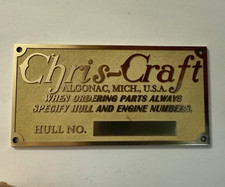 Chris Craft Brass Hull Plate