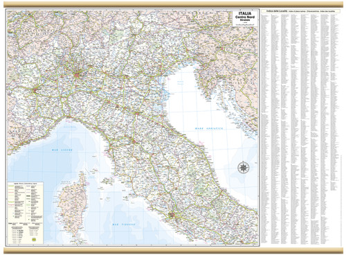 Carta geografica murale centro - geografica,