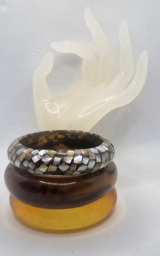 Vintage bangle resin bracelet - vintage,