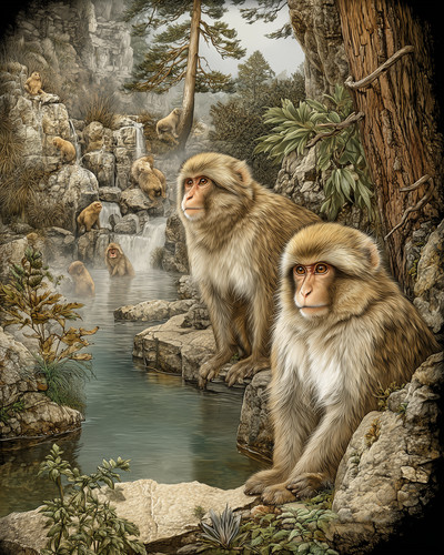 Stampa artistica 8x10 macachi