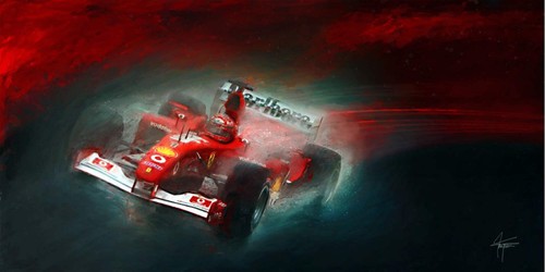 Stampa tela ferrari f1 - stampa, su