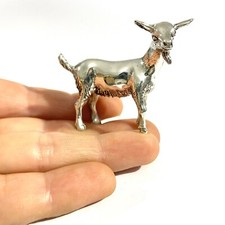 vintage sterling silver  goat  miniature ,  hallmarked italian figurine
