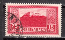 A-10112- 1929 REGNO Montecassino  Sass. n°265 usato 75+15 c. rosso