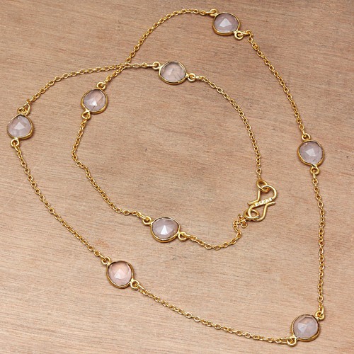 Collana rosa quarzo - collana,