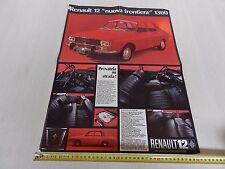 DEPLIANT ORIGINALE RENAULT 12 + GAMMA - 4 16 10 8 GORDINI