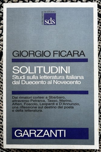 Giorgio ficara solitudini - giorgio, ficara,