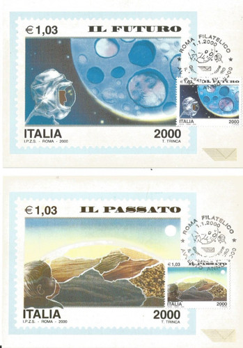 Italia 2000 due - due, cartoline