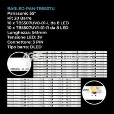 KIT 20 BARRE STRIP 8 LED TV