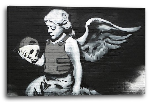 Tela cornice banksy angelo - -,
