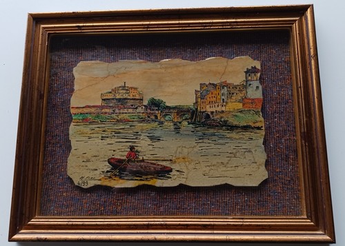 Quadro vintage ponte angelo - vintage,