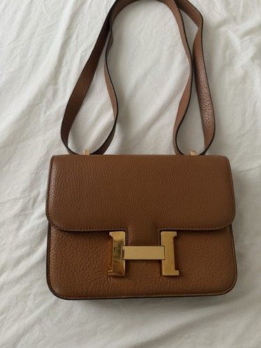 Borsa pelle logo - pelle, nuova