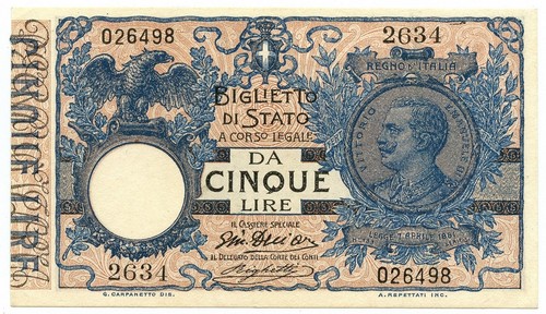 Lire biglietto stato - di,