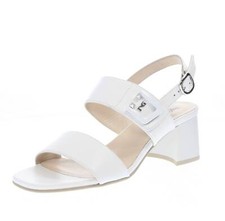Nerogiardini Sandali In Pelle Con Tacco Bianco - Taglia 40 [25.8cm] Scarpe