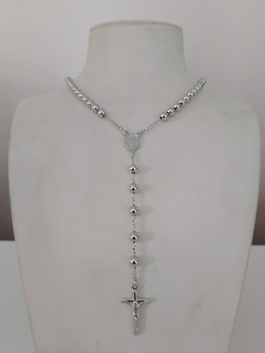 Collana rosario oro bianco 750 - rosario,