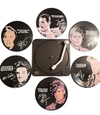 6 sottobicchieri in vinile per