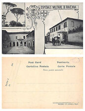 C4323) OSPEDALE MILITARE DI RAVENNA, TRE VEDUTINE 1 CON AMBULANZA A CAVALLI.