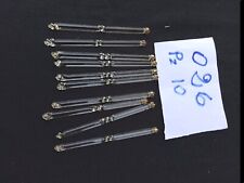 026 Lotto Di 10 Cannette Di Vetro Murano Per Vecchi Lampadari Con Ganci In...