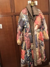 Roberto Cavalli Vintage piumino Lungo Reversibile Stampa Esclusiva come Nuovo