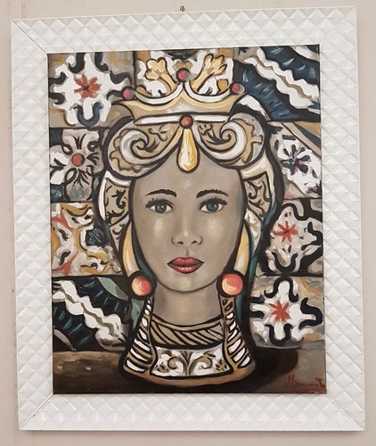 Quadro dipinto mano olio su - dipinto, a